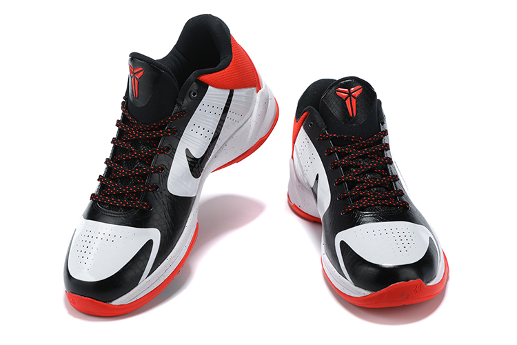 2020 Men Nike Kobe Bryant V Black White Red Shoes